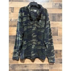 Salty Crew Men’s Ballast Quarter-Zip Fleece – Size XL - Camo